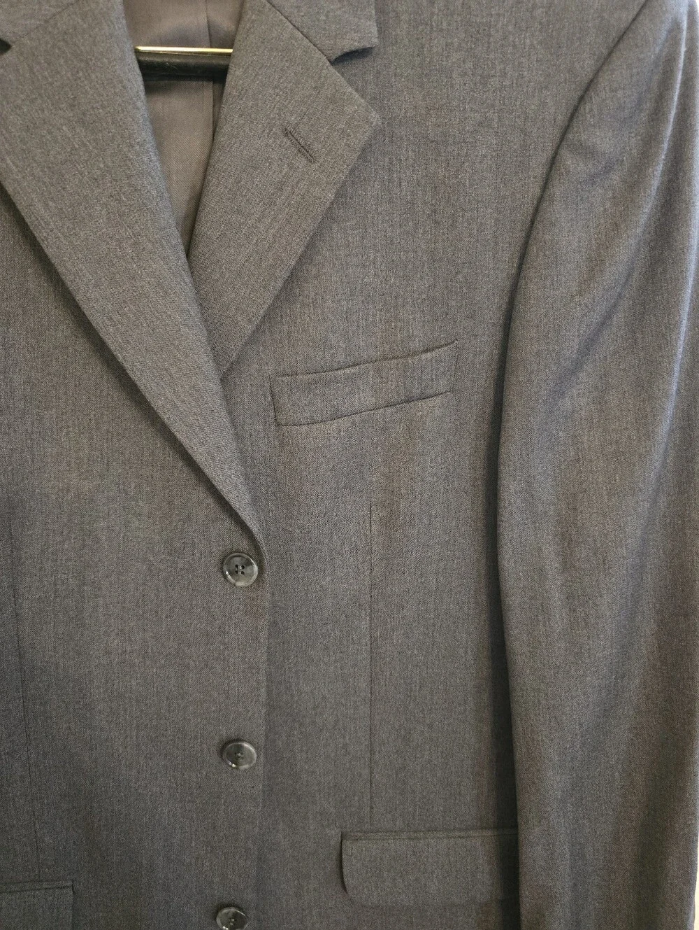 Gianfranco Ruffini Italy 100% Wool Men’s Solid Gray Grey Blazer Sports Coat 40R